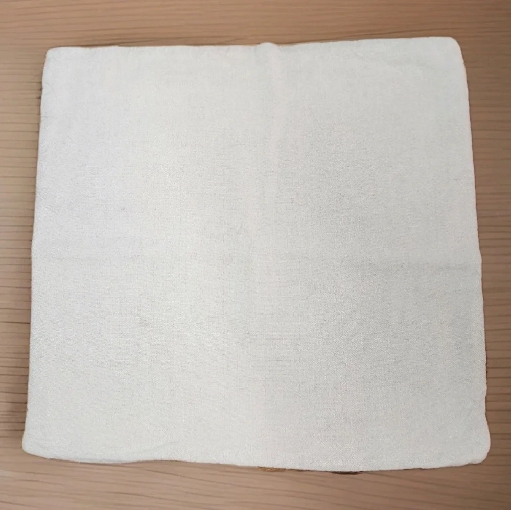 Williams Sonoma Home Pearl Velvet & Linen Pillow Cover 20x20 Reversible Neutral